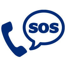 Phone with an SOS message