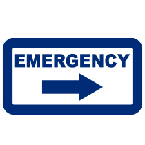 Drawing of an emergency sign
