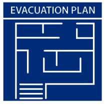 Drawing of an evacuation map