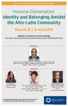 Inclusive Conversation Identity and Belonging Amidst the Afro-Latin Community flyer