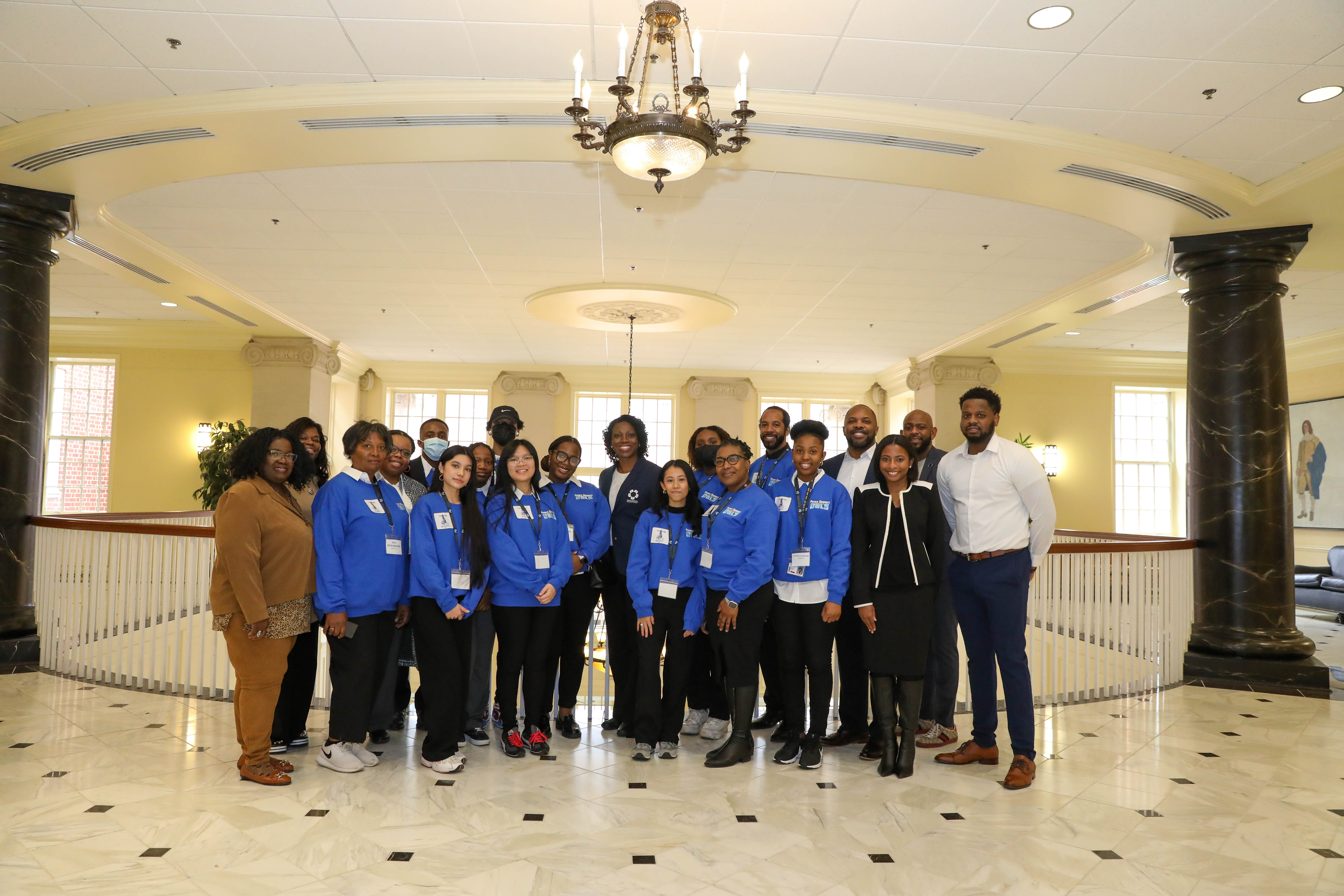This image is from the visit of student advocates to the Maryland General Assembly, as part of the Maryland Association of Community Colleges’ (MACC) Student Advocacy Day on Friday, March 10, 2023.