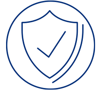 vector drawing of a shield with a check mark on it