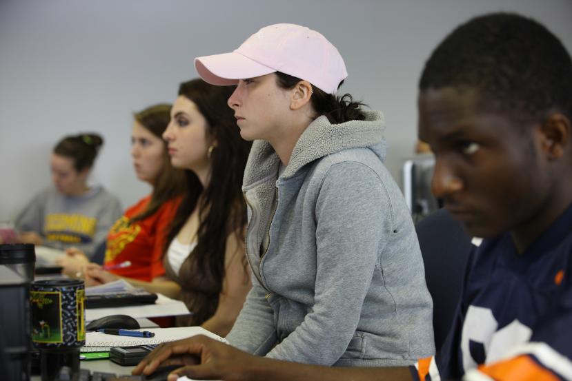 Students in classroom at Laurel College Center