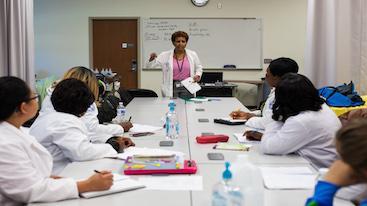 PGCC students in health science class