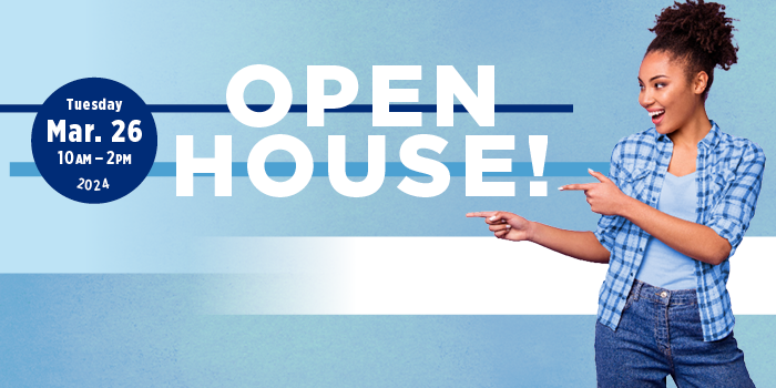 Join us on Tuesday, March 26, from 10 a.m.-2 p.m. for Spring Open House! Visit our Largo campus and learn how PGCC can help you achieve your future academic and career goals. Click the link below to RSVP.