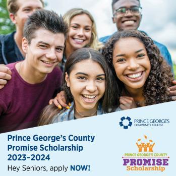 Prince George’s County Promise Scholarship group of young students