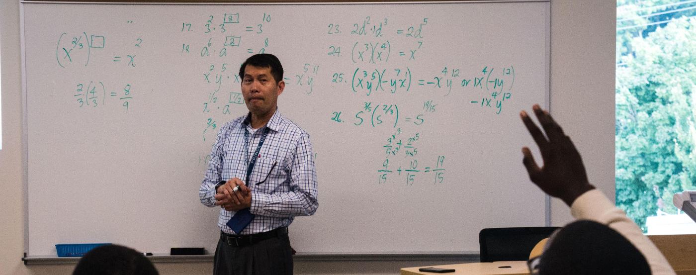 PGCC Professor Teaching a Math Class