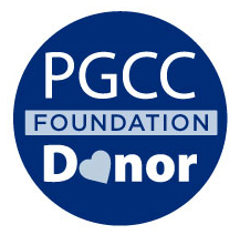 blue circular image with text PGCC Foundation Donor