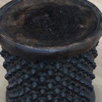 Small Brown Bamileke Carved Wood Table or Stool