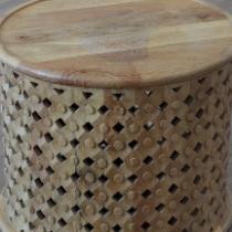 Tan Bamileke Carved Wood Table or Stool
